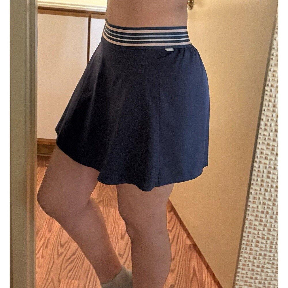 Calme Johnny Was Tennis Skirt Skort Women Large Blue Pleated Built In Shorts - Picture 8 of 14